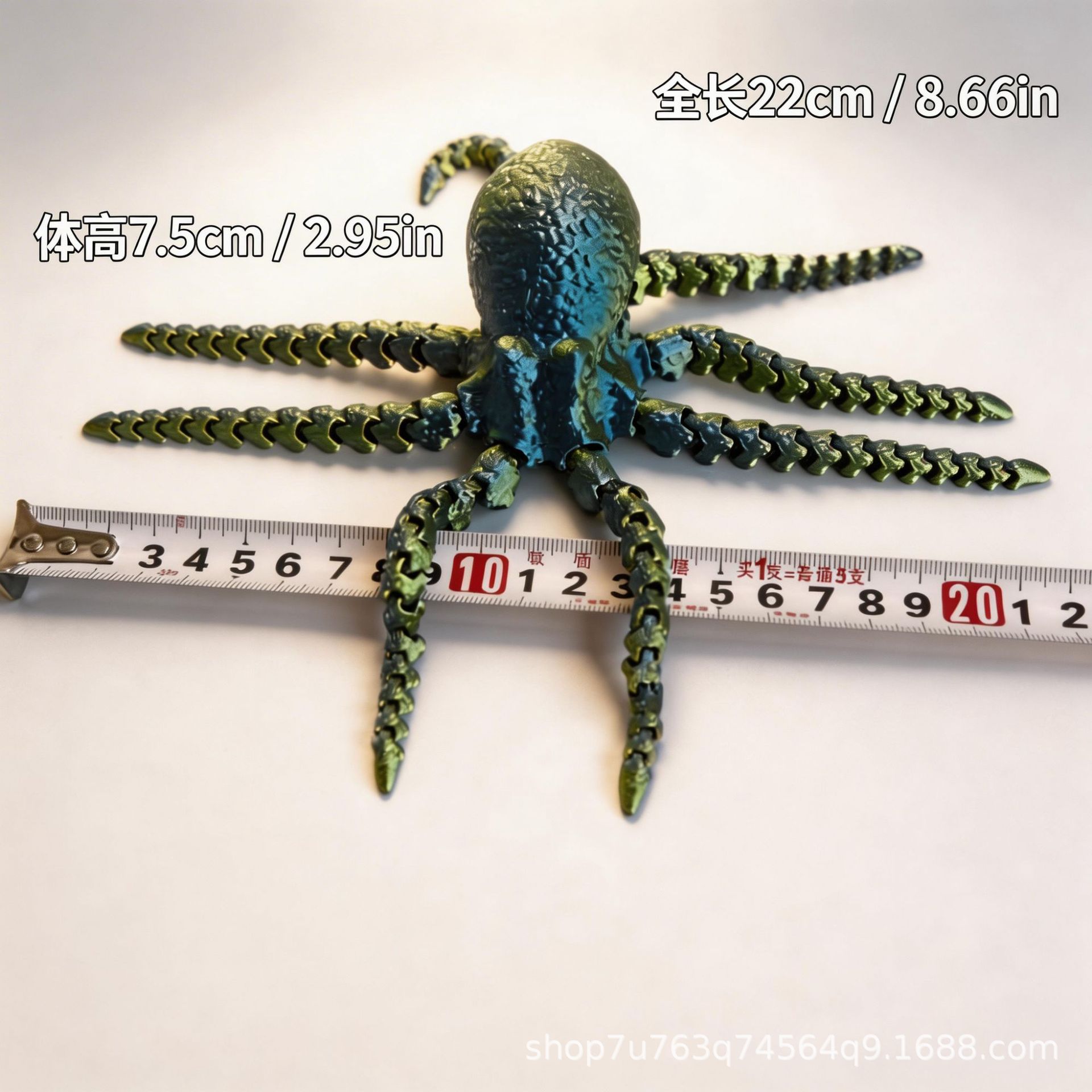 亚马逊爆品仿真3D打印八爪鱼摆件可活动关节章鱼模型造景摆饰批货详情图4
